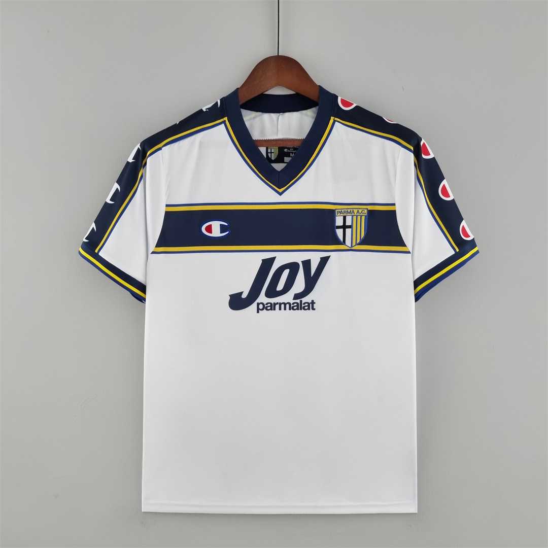 AAA Quality Parma 01/02 Away White Soccer Jersey